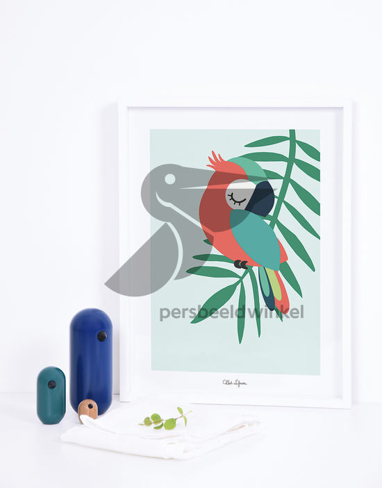 Tropica Poster - Papegaai Groen