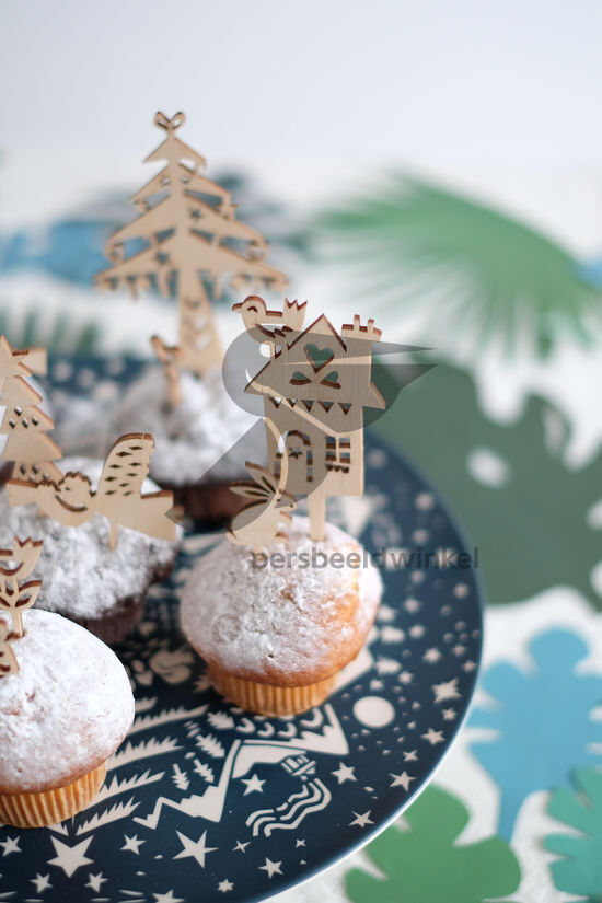 Wooden caketoppers 'Winter'