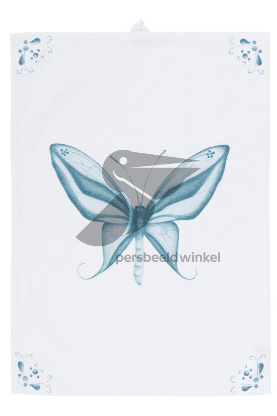 Theedoeken - Delfts blauwe vlinder