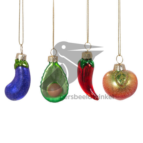 Kerstbal - Mini fruit en groente
