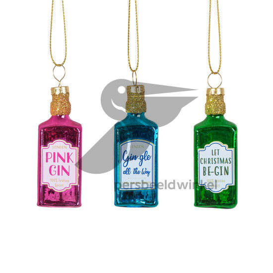 Kerstbal - Mini Gin Bottles