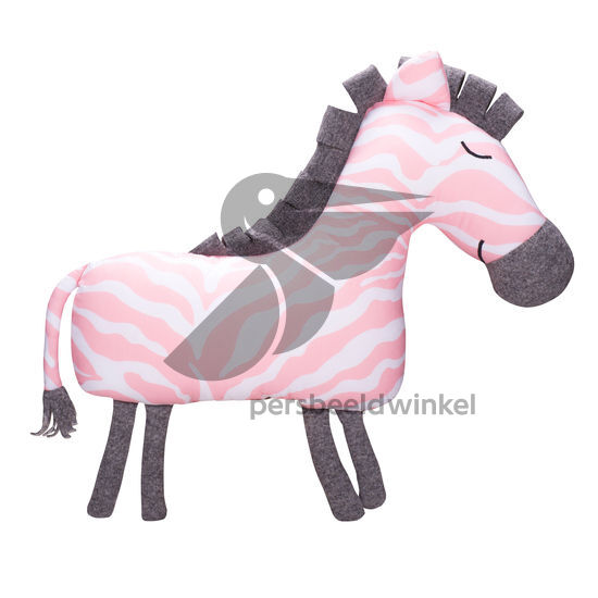 Grote zebraknuffel roze