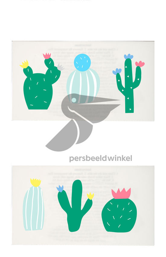 Tijdelijke tattoo - cactus