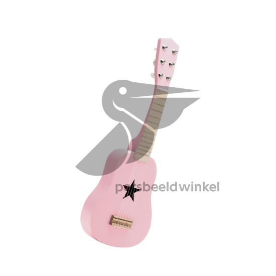 Houten gitaar, roze